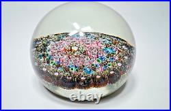 Vintage Murano Millefiori Closepack Canes Art Glass Paperweight