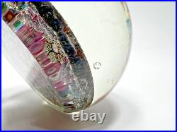 Vintage Murano Millefiori Closepack Canes Art Glass Paperweight