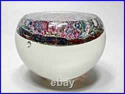 Vintage Murano Millefiori Closepack Canes Art Glass Paperweight