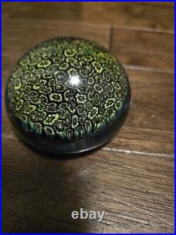 Vintage Murano Millefiori Paperweight WithSticker 1970s Absolutely Stunning