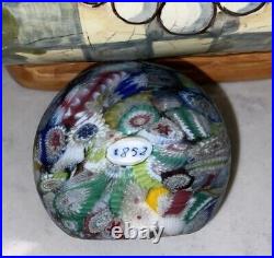 Vintage Murano Milliefiori Multicolored Art Glass Decorative Paperweight