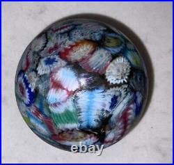 Vintage Murano Milliefiori Multicolored Art Glass Decorative Paperweight