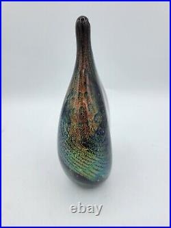 Vintage Murano Style Teardrop Dichroic Glass Sculpture Retro Paperweight 6.5