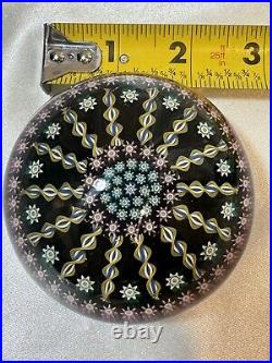 Vintage Perthshire Spoke & Concentric Ring Millefiore Glass Paperweight Marked P