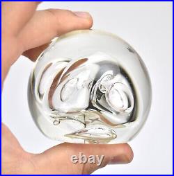 Vintage Rollin Karg Hand Blown Glass Bubble Sphere Paperweight