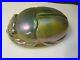 Vintage-Scarab-Art-Glass-Golden-Iridescent-Egyptian-Beetle-Large-Paperweight-01-ext
