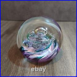 Vintage Selkirk Art Glass Scotland Fantasy Paperweight 2000 Signed Twiught