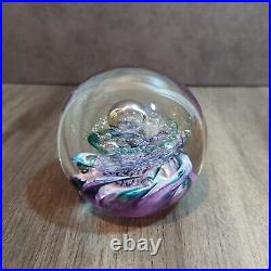 Vintage Selkirk Art Glass Scotland Fantasy Paperweight 2000 Signed Twiught