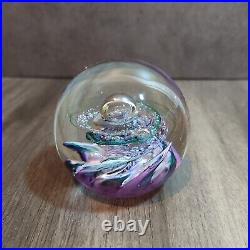 Vintage Selkirk Art Glass Scotland Fantasy Paperweight 2000 Signed Twiught