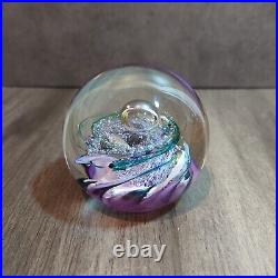 Vintage Selkirk Art Glass Scotland Fantasy Paperweight 2000 Signed Twiught