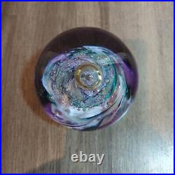 Vintage Selkirk Art Glass Scotland Fantasy Paperweight 2000 Signed Twiught