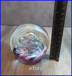 Vintage Selkirk Art Glass Scotland Fantasy Paperweight 2000 Signed Twiught