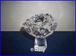 Vintage Steuben Art Glass Crystal Mottled Mushroom Figure Paperweight 6 1/8