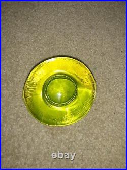 Vintage Viking Glass Lime Green Mushroom