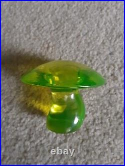 Vintage Viking Glass Lime Green Mushroom