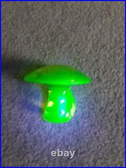 Vintage Viking Glass Lime Green Mushroom