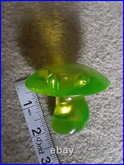 Vintage Viking Glass Lime Green Mushroom