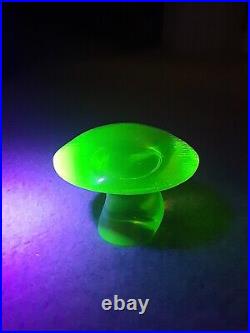 Vintage Viking Glass Lime Green Mushroom