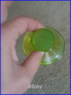 Vintage Viking Glass Lime Green Mushroom