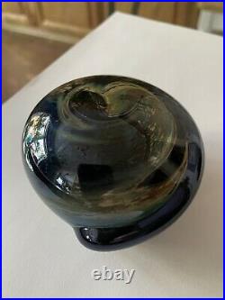 Vintage art glass paperweights signed