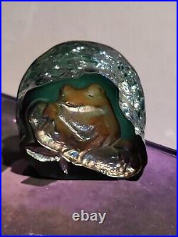 Vintage lundberg Rare Glass Art Numberd Extremely Rare Earth Art