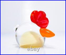 Vtg CAITHNESS Zoo Scotland Art Glass Tikka the Chicken Paperweight in Box