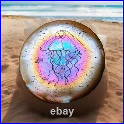 Vtg Tim Jerman American Art Glass Paperweight 1980 Signed Smithsonian Listed