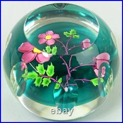 WHITEFRIARS CAITHNESS LTD EDITION DOG ROSE GLASS PAPERWEIGHT NO. 18 of 100