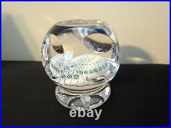 Whitefriars Faceted Glass Concentric Millefiori Pedestal Paperweight 1974