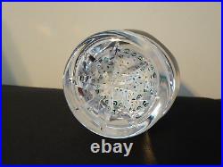 Whitefriars Faceted Glass Concentric Millefiori Pedestal Paperweight 1974