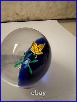 William Manson Yellow Butterfly on Flower Paperweight Check out the butterly