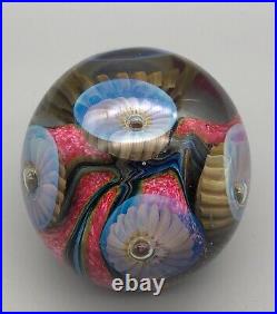 Wonderful Eickholt Signed 2008 WSSC Art Glass Anemone Paperweight