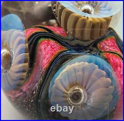 Wonderful Eickholt Signed 2008 WSSC Art Glass Anemone Paperweight