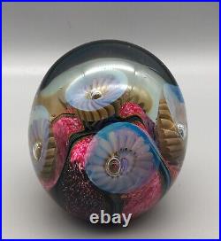 Wonderful Eickholt Signed 2008 WSSC Art Glass Anemone Paperweight