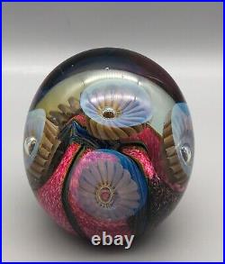 Wonderful Eickholt Signed 2008 WSSC Art Glass Anemone Paperweight