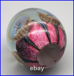 Wonderful Eickholt Signed 2008 WSSC Art Glass Anemone Paperweight